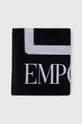 Βαμβακερή πετσέτα EA7 Emporio Armani 100 x 170 cm μαύρο