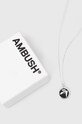 Strieborný náhrdelník AMBUSH Epoxy Amblem Charm BMOB00ES24SIL0011000 čierna SS24