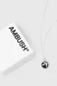 AMBUSH collana d'argento Epoxy Amblem Charm nero