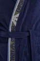granatowy Emporio Armani Underwear szlafrok bawełniany