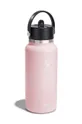 Θερμικό μπουκάλι Hydro Flask 32 Oz Wide Flex Straw Cap Trillium ροζ