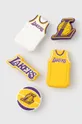 Значки для обуви Crocs JIBBITZ NBA Los Angeles Lakers 5 шт мультиколор