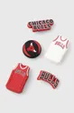 Připínačky na obuv Crocs JIBBITZ NBA Chicago Bulls 5-pack červená