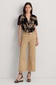 Lauren Ralph Lauren t-shirt lniany czarny 200925750
