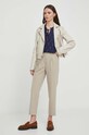 Льняна футболка Lauren Ralph Lauren 200928578 темно-синій SS24
