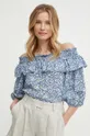 niebieski Lauren Ralph Lauren bluzka bawełniana Damski
