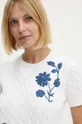 Βαμβακερό πουλόβερ Lauren Ralph Lauren λευκό