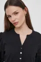 czarny Lauren Ralph Lauren bluzka bawełniana