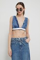 Hugo Blue top din denim uni albastru 50515763