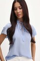 MAX&Co. bluza de matase albastru 2416951012200