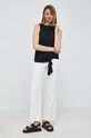 Weekend Max Mara top din bumbac 2415941062600 negru SS24