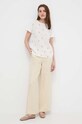 Weekend Max Mara bluzka lniana 2415941072600 biały SS24