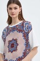 Weekend Max Mara bluzka jedwabna niebieski 2415941112600