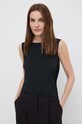 Odzież Weekend Max Mara top z domieszką jedwabiu 2415941152600 czarny