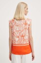 Oblečení Halenka s lněnou směsí United Colors of Benetton 5HDGDQ08J oranžová