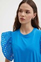 United Colors of Benetton bluzka niebieski 3S6HD107C
