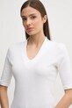 United Colors of Benetton tricou din bumbac alb 3GA2D400U