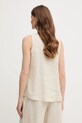 United Colors of Benetton bluzka lniana 5BMLDQ06W beżowy SS25