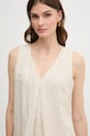 Oblečení Lněná halenka United Colors of Benetton 5BMLDQ06W béžová