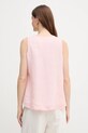 Odzież United Colors of Benetton bluzka lniana 5BMLDQ06W różowy