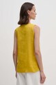 Odzież United Colors of Benetton bluzka lniana 5BMLDQ06W żółty