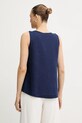 Îmbrăcăminte United Colors of Benetton bluză din in 5BMLDQ06W bleumarin