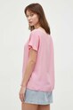 Odzież Blugirl Blumarine bluzka z domieszką jedwabiu RA4205.T3332 różowy