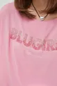 Blugirl Blumarine bluzka z domieszką jedwabiu RA4205.T3332 różowy