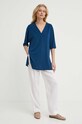 Блузка Max Mara Leisure 2416941068600 темно-синій SS24