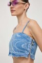 Patrizia Pepe top jeansowy niebieski 2C1546.D073