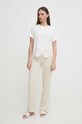 Хлопковая футболка Sisley 3F1QL105I бежевый SS24