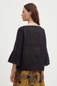 Îmbrăcăminte Sisley bluza din bumbac 5HO1LQ059 negru