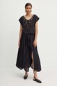 Sisley bluza din bumbac 5EHXLQ070 negru SS24