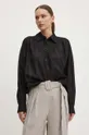 чорний Бавовняна блузка Sisley