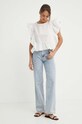 Sisley bluza din bumbac 5WMELQ06O bej SS24