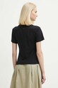 Odzież Sisley t-shirt bawełniany 3LANL105D czarny