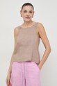 Marella top lniany beżowy 2413161025200