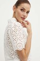 Хлопковая рубашка Morgan CFLAM белый CFLAM.OFF.WHITE