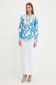Рубашка с примесью льна Marciano Guess BLUE NOTE 4GGH07.9708Z голубой SS24