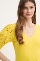 Μπλουζάκι Morgan DPALM DPALM κίτρινο DPALM.MIMOSA