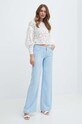 Бавовняна блузка Morgan OSIA OSIA.OFF.WHITE білий SS24