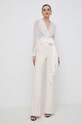 Elisabetta Franchi camicia in seta CA03242E2 bianco SS24