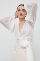 Elisabetta Franchi camicia in seta bianco CA03242E2