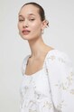 Tommy Jeans bluză din bumbac bej DW0DW17806