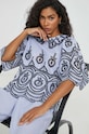 MUNTHE bluza din bumbac albastru 1009.24225