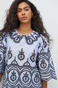 MUNTHE bluza din bumbac 1009.24225 albastru