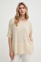 MAX&Co. sweter lniany pozostałe beżowy 2416361014200
