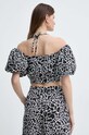 Odzież Karl Lagerfeld bluzka lniana 241W1609 multicolor
