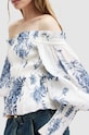 AllSaints bluza z domieszką jedwabiu LARA DEKORAH TOP WM552Z multicolor SS24