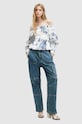 AllSaints bluza z domieszką jedwabiu LARA DEKORAH TOP multicolor WM552Z